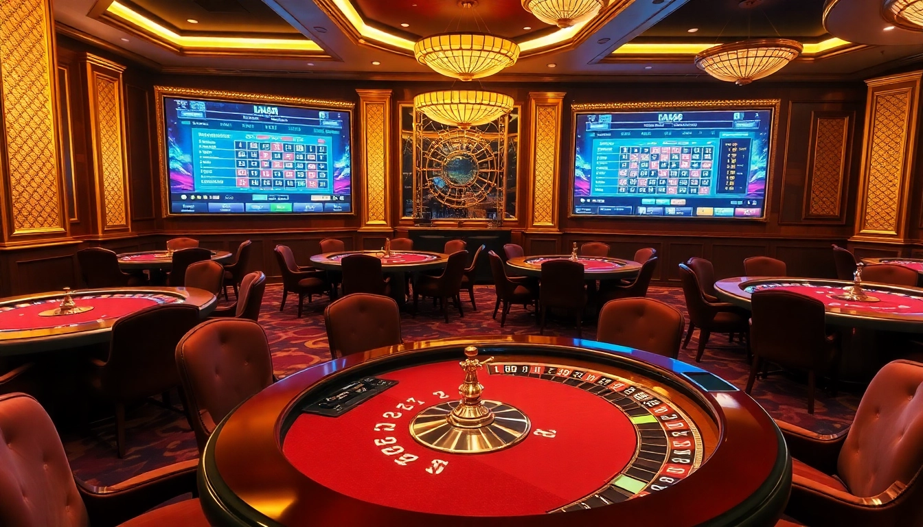 Daga88 online casino showcasing vibrant gambling tables and engaging betting atmosphere.