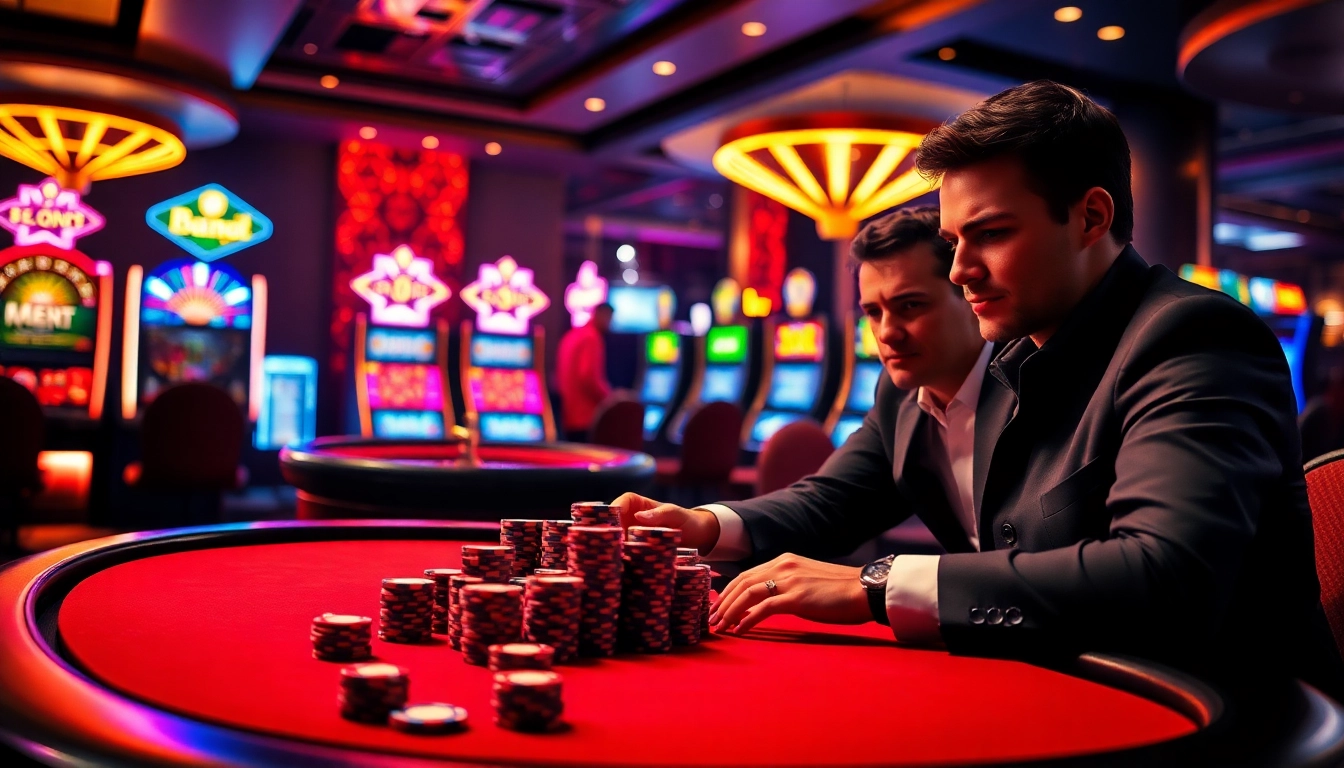 High-stakes poker table scene at https://oxbet89.com/ showcasing excitement and luxury in gambling.