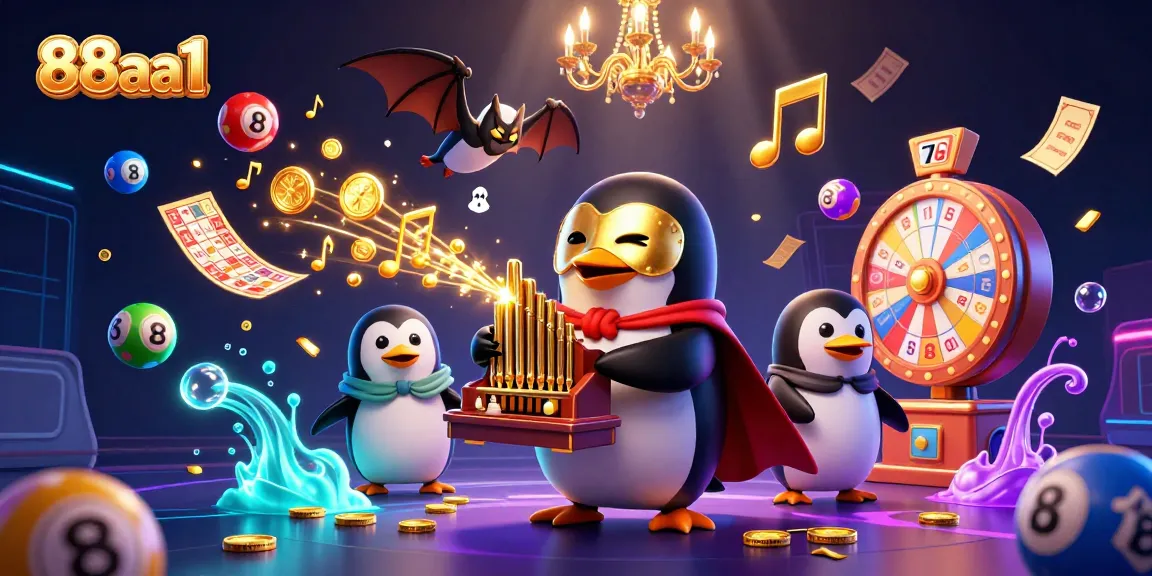 Experience thrilling wins with 88aa1 as a penguin plays an organ, generating prize-filled excitement.