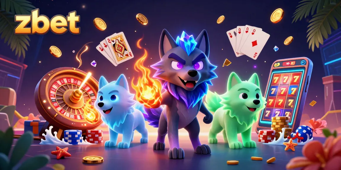 Zbet players engaging in thrilling casino action with animated characters and vibrant game elements.