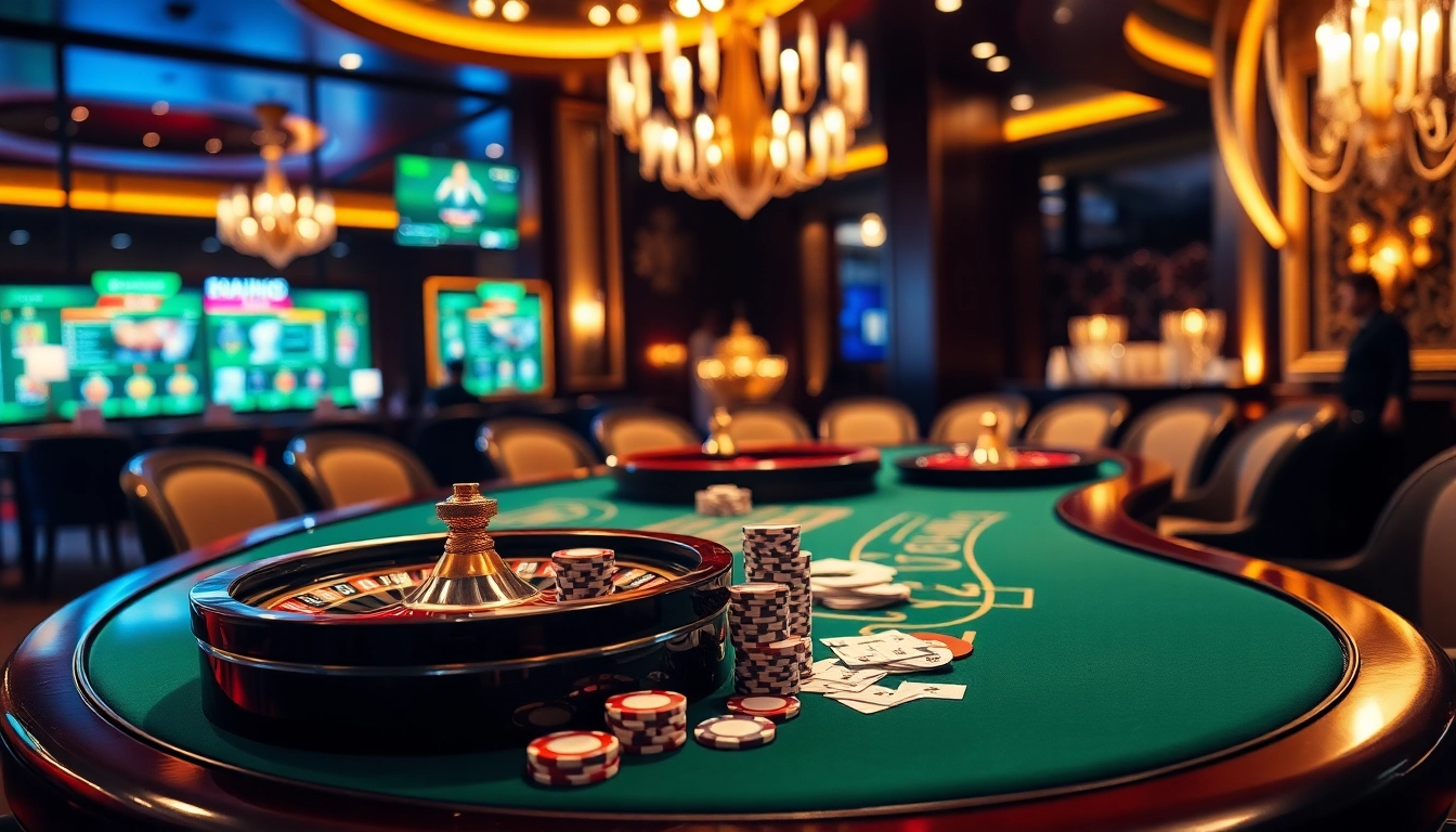 Exciting scene of high stakes gambling with 7mcn poker gameplay featuring colorful chips and high-end casino ambiance.