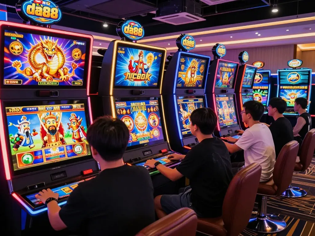 Experience the excitement of nổ hũ da88 with vibrant gaming visuals and enthusiastic players.