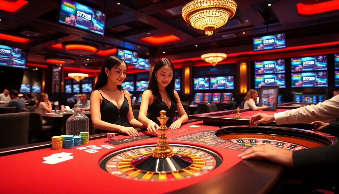 Live Casino 98Win engaging players with a dealer and sophisticated gaming setup.