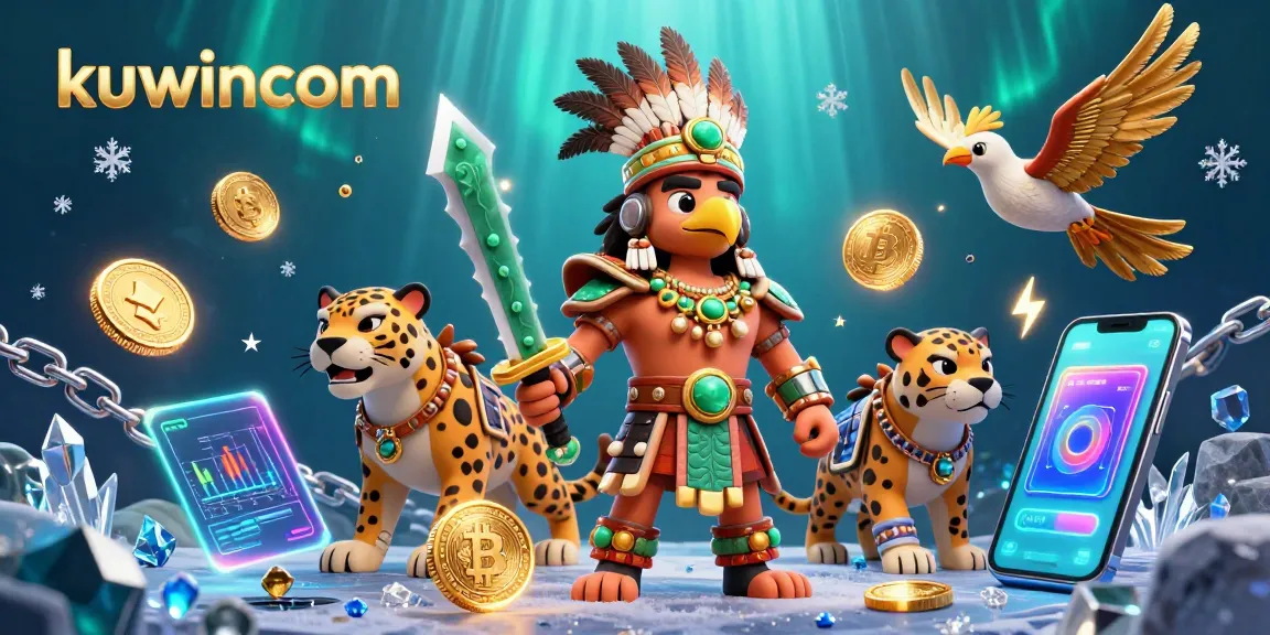 Kuwincom's immersive Aztec-themed illustration showcases engaging Game Casino elements with vibrant colors.