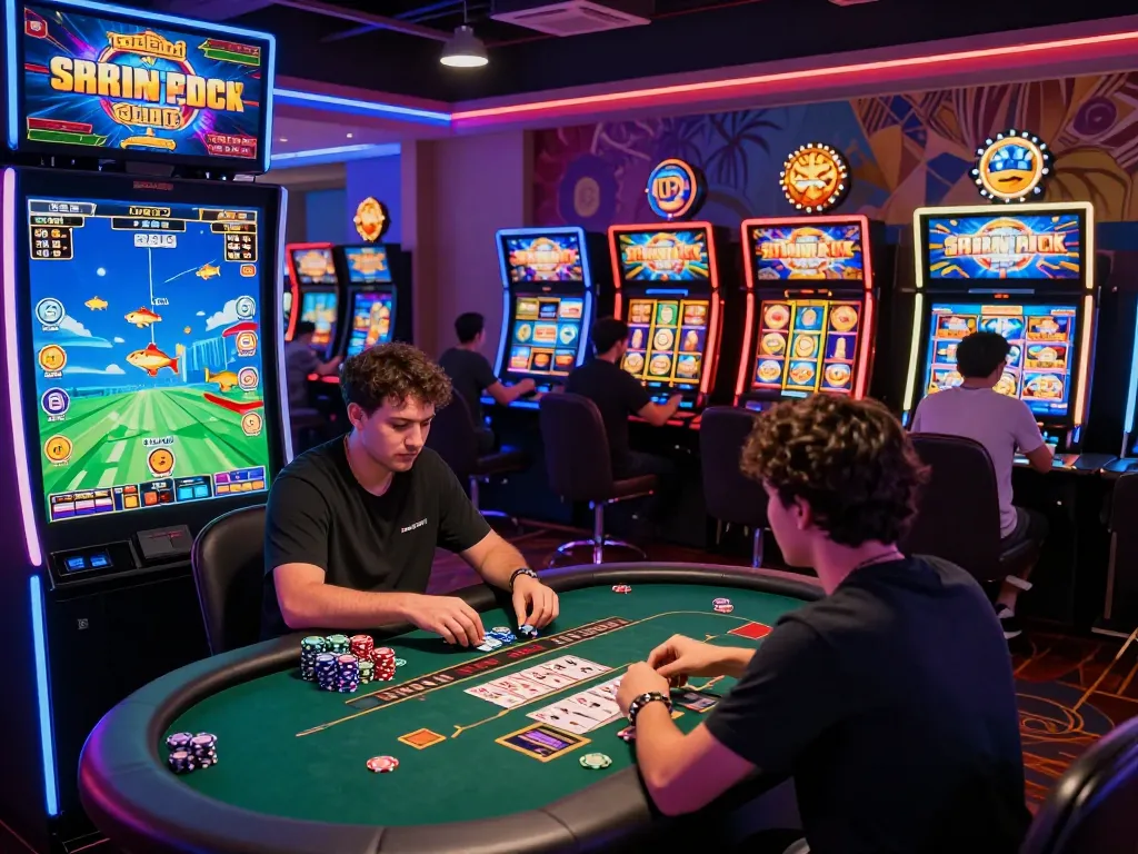Engaging players at zx88.com enjoying various online gaming experiences, from fish shooting to lively card games.