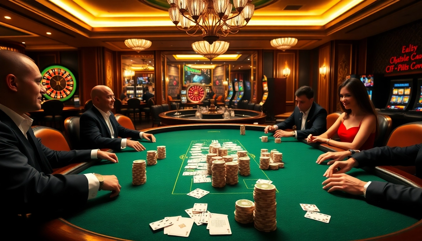 Experience the excitement of PS99 COM with high-stakes poker tables and vibrant casino atmosphere.