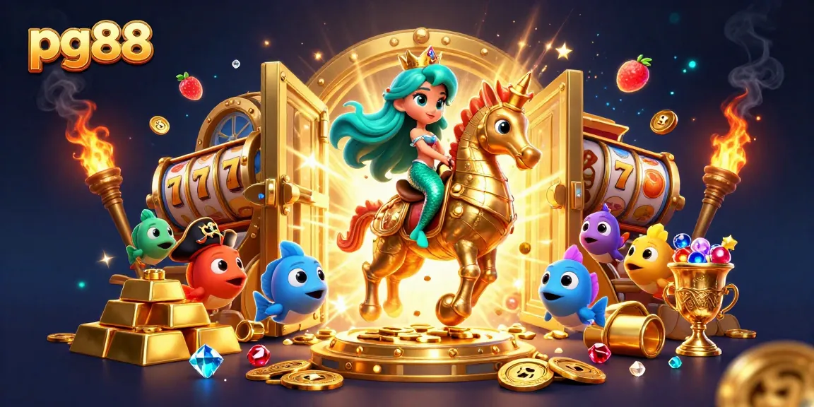 Join the excitement at pg88 while winning big with colorful slot reels and treasures!