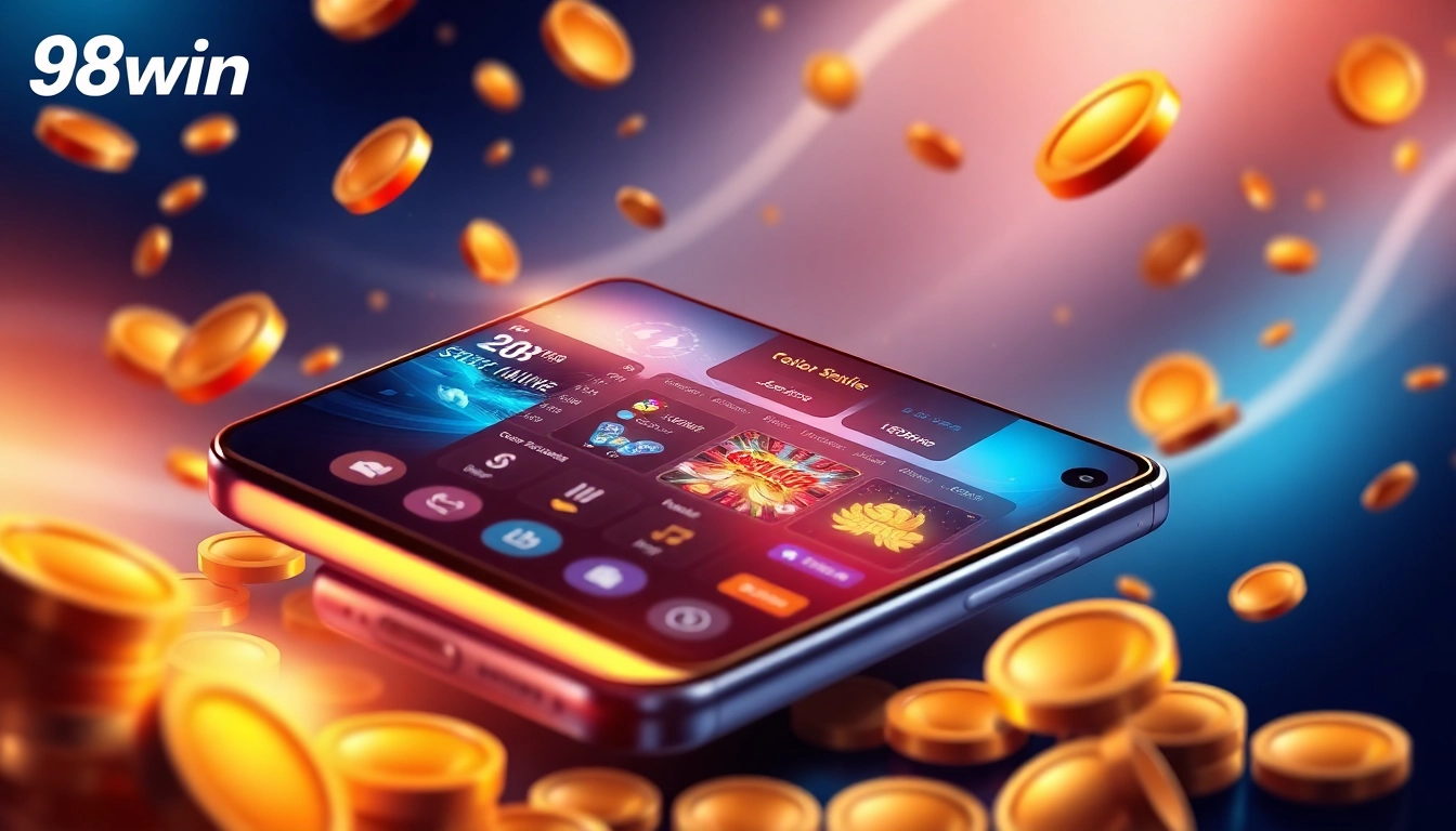 Explore the app 98win's modern interface designed for seamless online gambling experiences.