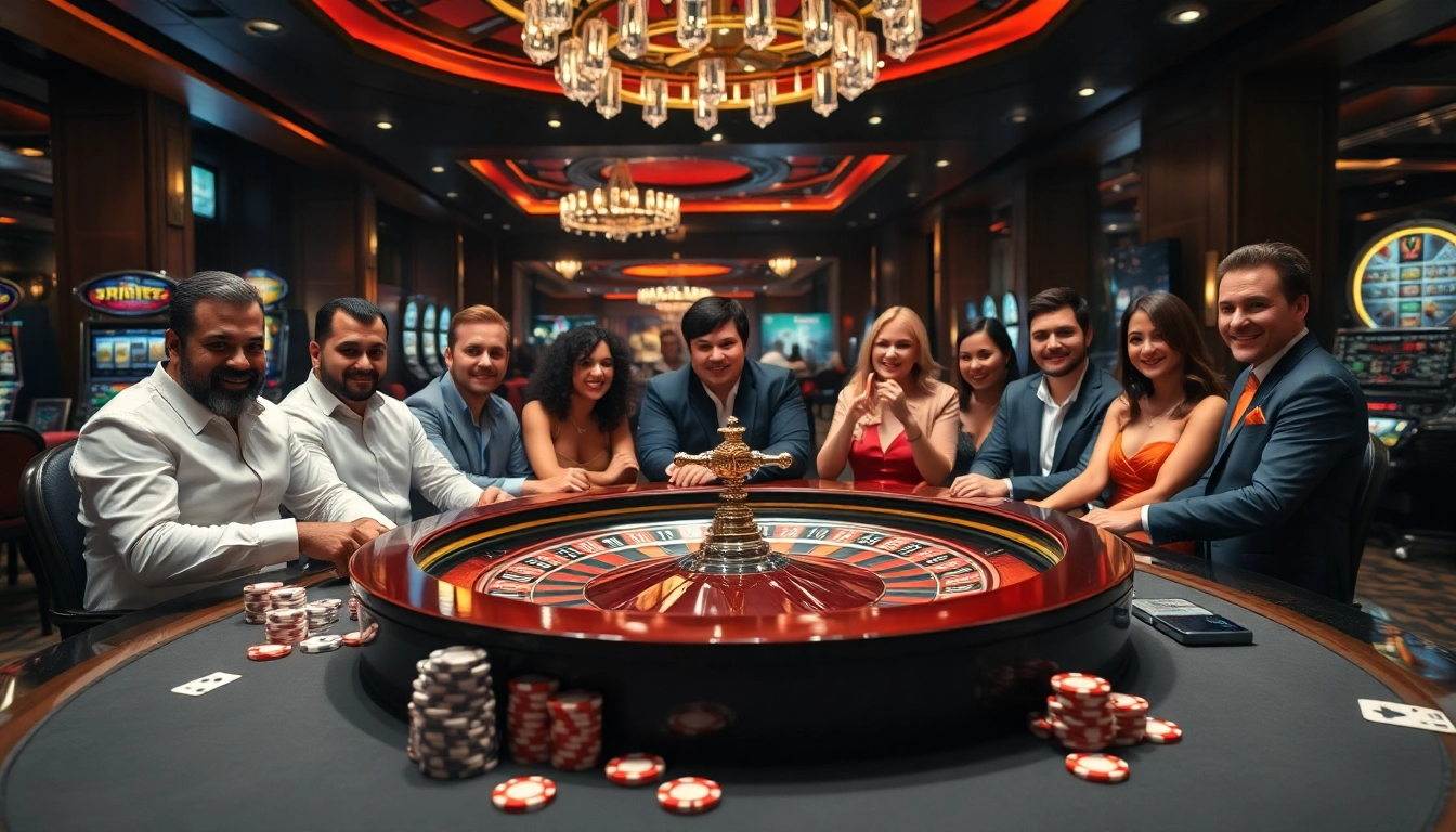8k bet excitement displayed at a luxury casino with roulette and poker chips.
