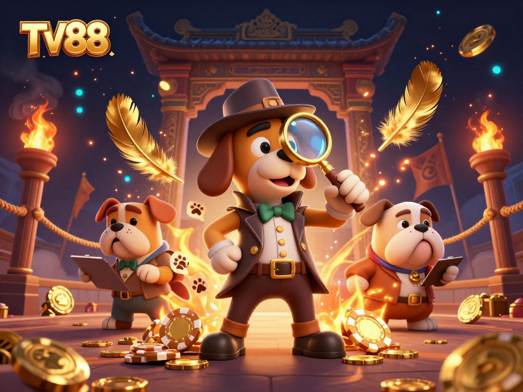 Engage in thrilling gameplay at TV88 while our detective duo uncovers hidden treasures.