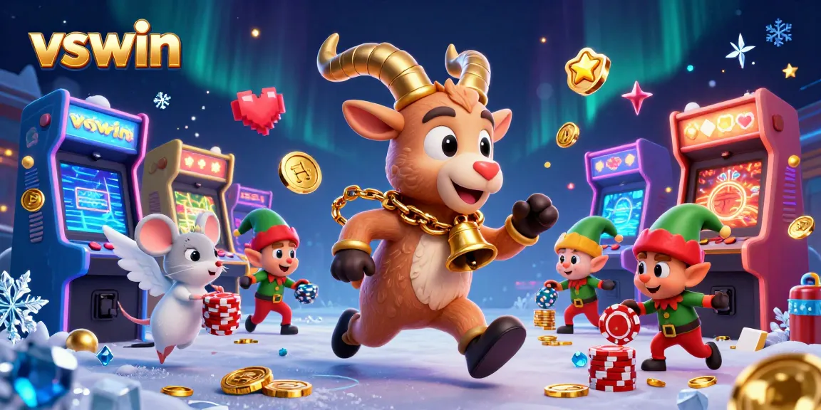 Experience thrilling gameplay at vswin with festive characters in a lively casino atmosphere.