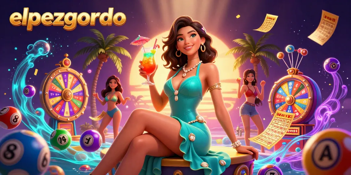 Feel the excitement at elpezgordo as players enjoy vibrant casino elements in a rich, tropical setting.