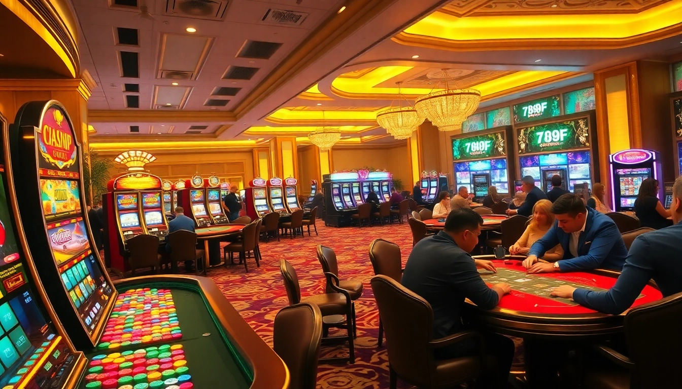 Experience thrilling gameplay at 789F, with vibrant casino tables and engaging players.