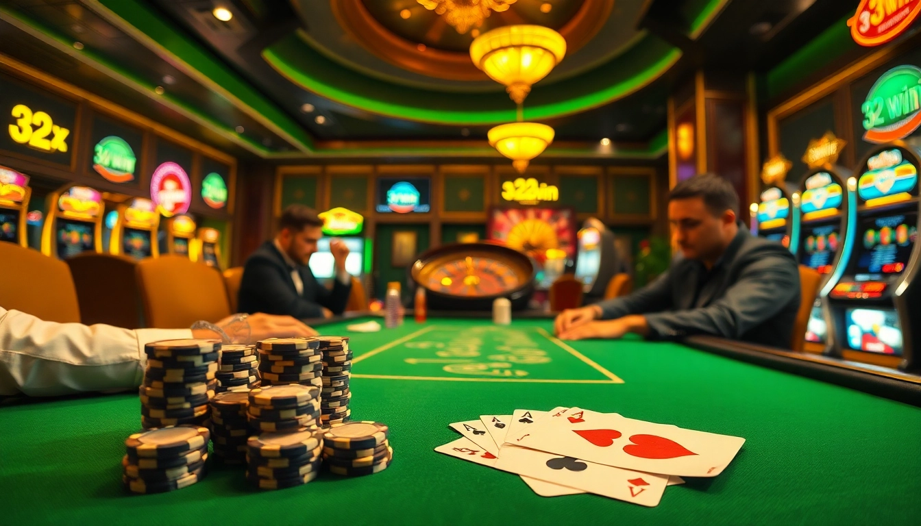 Experience the thrill of winning at a luxurious casino with a focus on 32 win poker action.