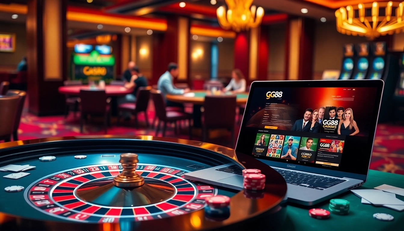 Experience the excitement of gambling at trang chủ gg88 with captivating casino visuals and vibrant gaming elements.