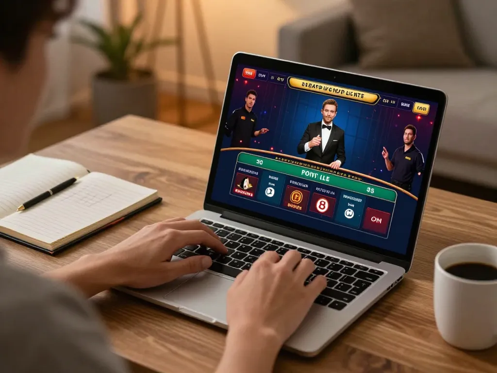 ee88 user engaged in online gaming strategy from a cozy home office.