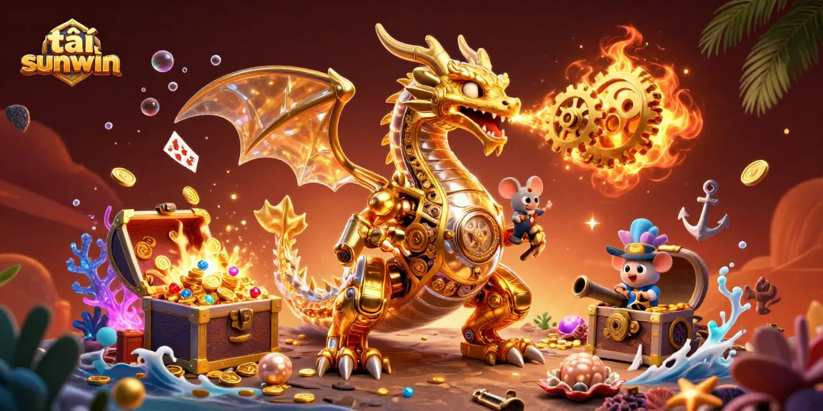 Engage with tải sunwin as the golden dragon unleashes wealth in a vibrant casino scene.