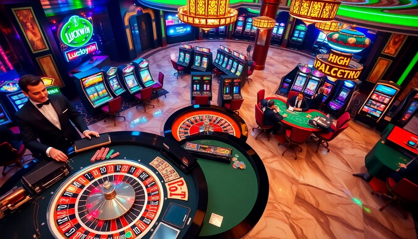 Luckywin offers an exciting casino atmosphere with vibrant slot machines and high-stakes games.