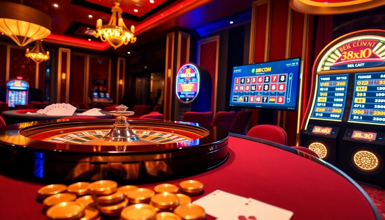 Experience high-stakes gaming with 88I COM at the glamorous casino table.