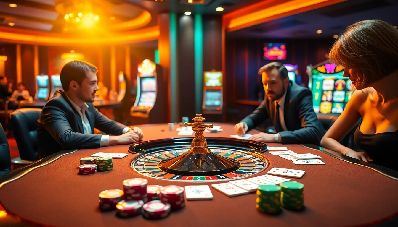 Engage in thrilling games at http://sunwin.loans/ with a vibrant casino table and active players.