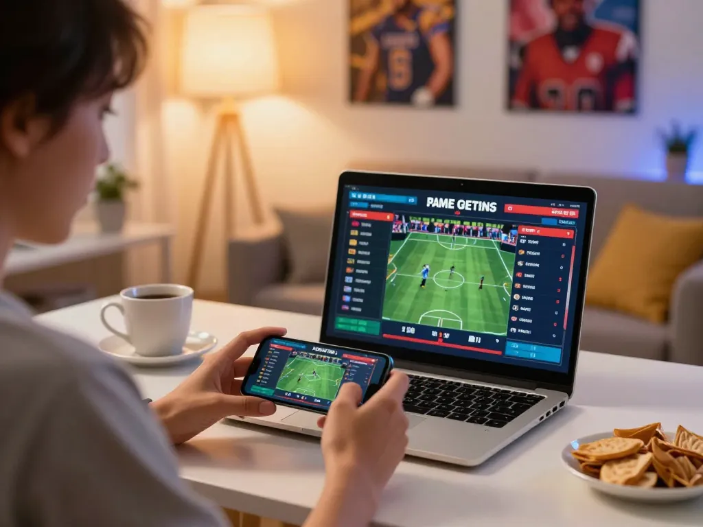 Engaging in mobile sports betting on smartphone at VS555 Casino, highlighting the excitement of online gambling.