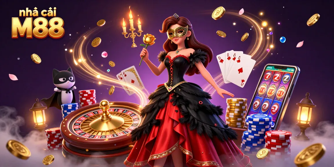 Experience the excitement with nhà cái M88, capturing thrilling casino moments and vibrant gaming elements.