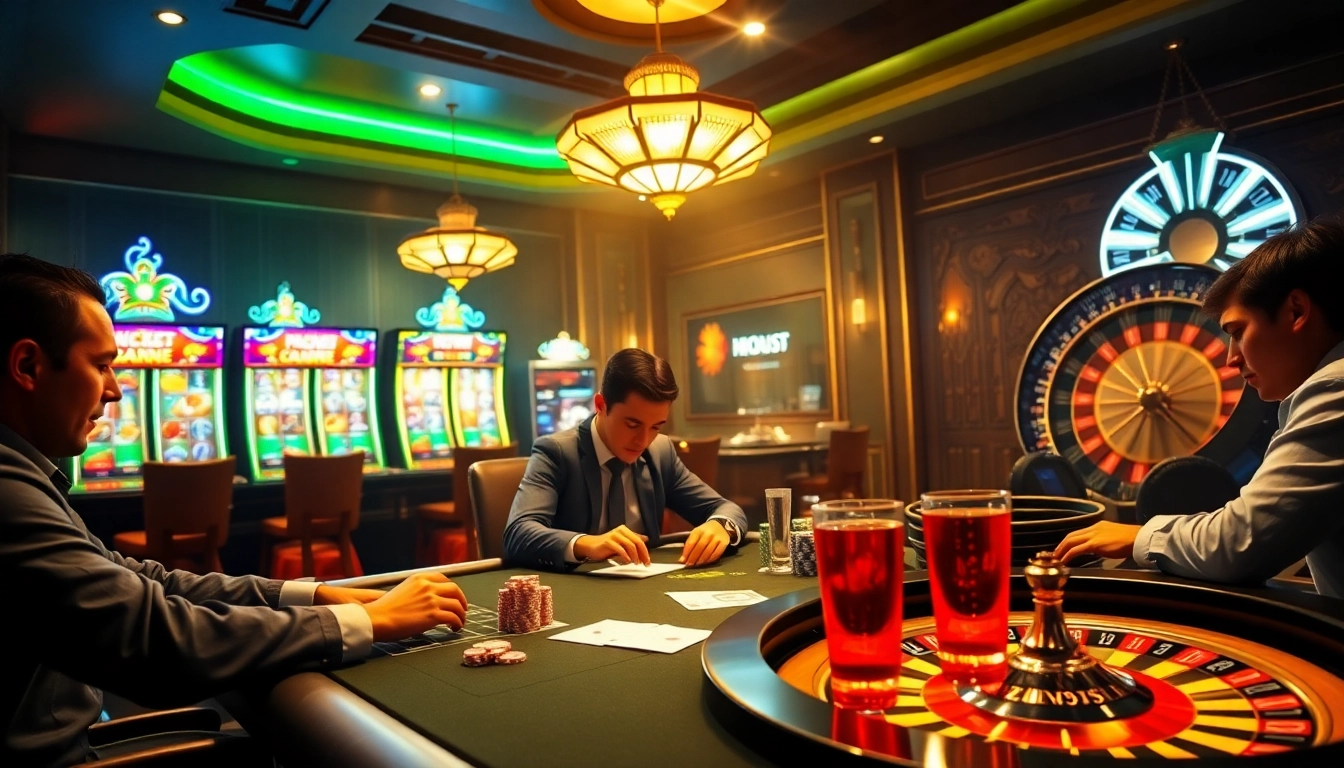 Exciting poker scene at https://888p.se.net/ with players immersed in gameplay and vibrant casino elements.
