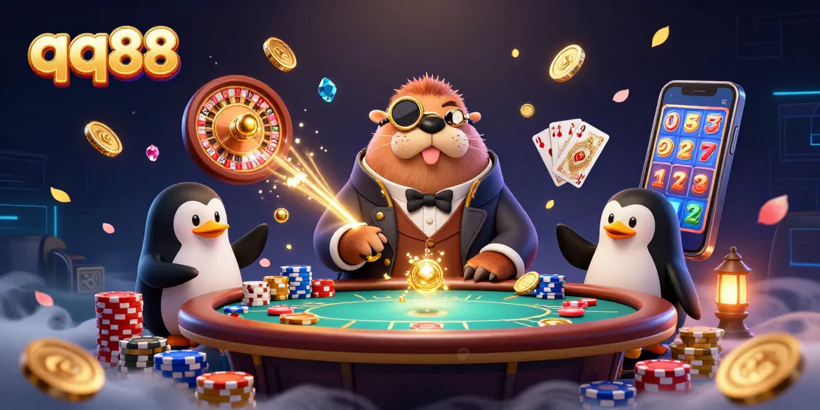 Experience thrilling gameplay with qq88, showcasing a vibrant underwater casino scene full of excitement.