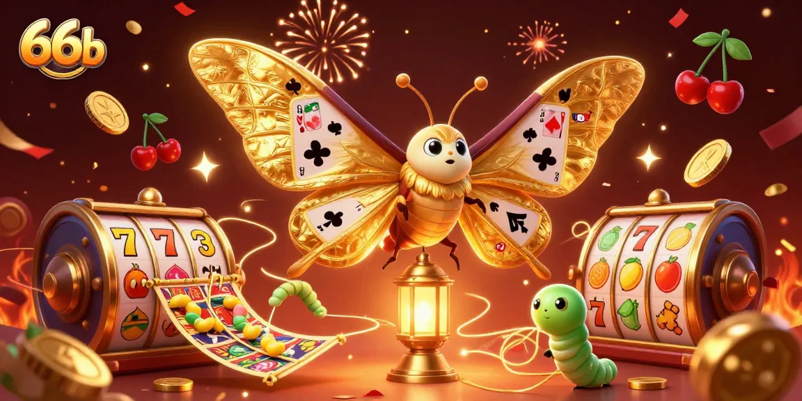 Experience the thrill of 66b casino games with vibrant characters and dynamic elements in this festive illustration.