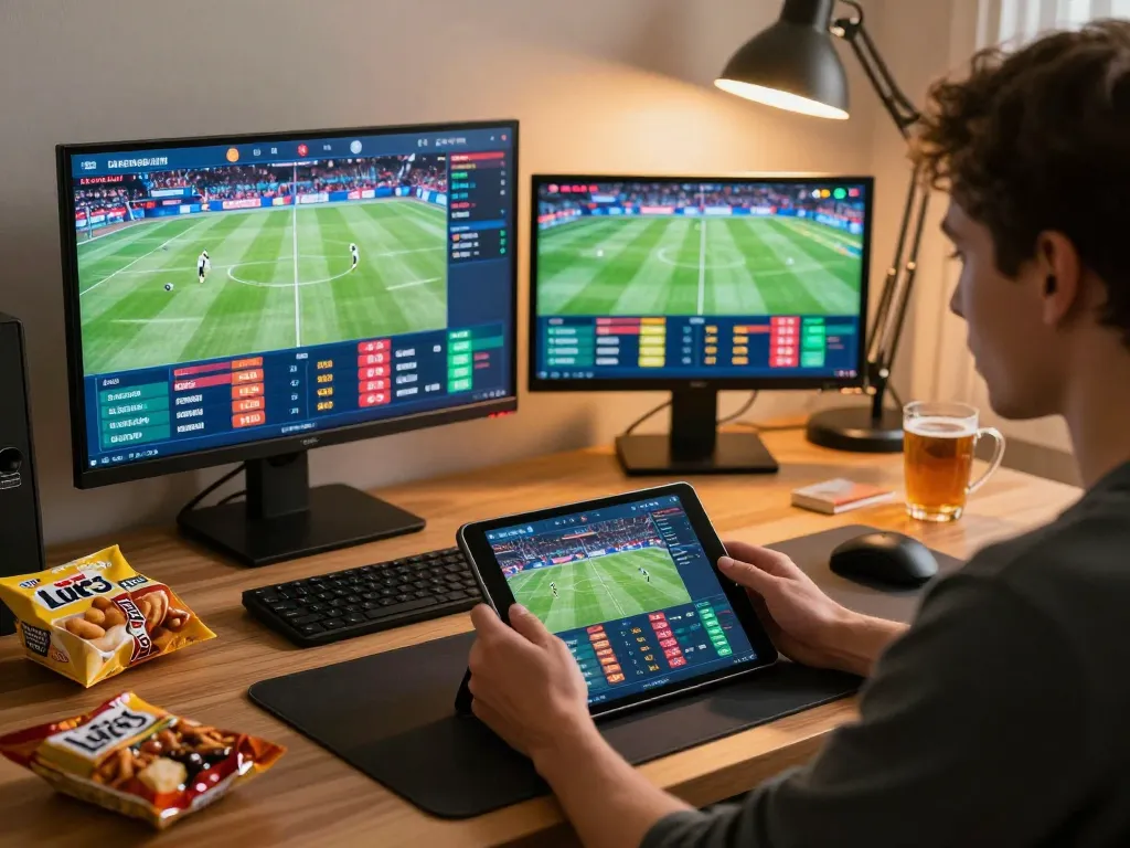 uu88 sports betting on tablet with multiple screens showcasing live events