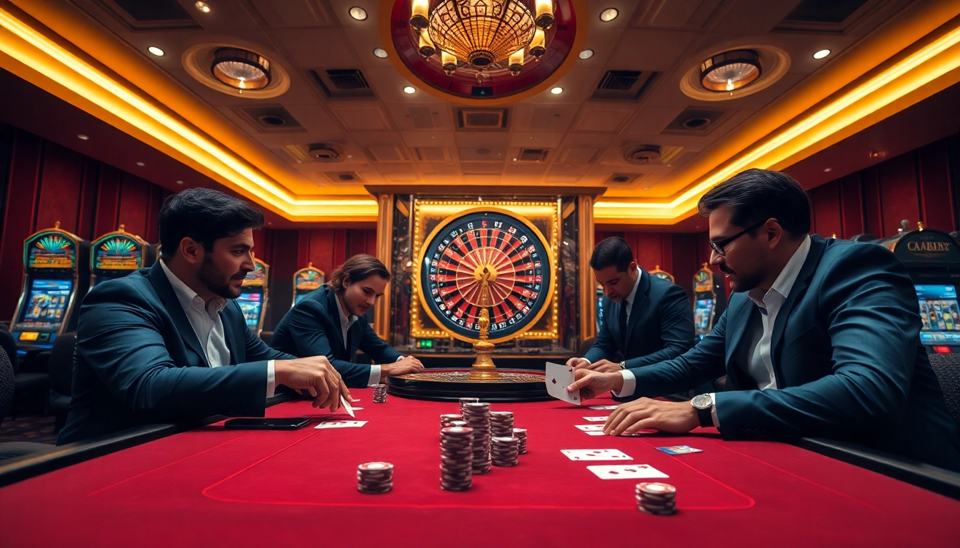 Dynamic poker game at AA88 COM casino, showcasing excitement and elegance in a luxurious setting.