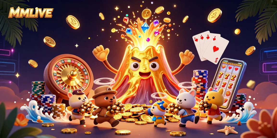 MMLIVE engages viewers with immersive live streams, showcasing dazzling gems and golden treasures.