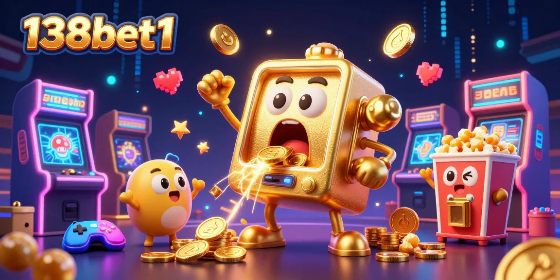 Feel the excitement at 138bet1 as the golden slot machine hits the jackpot, showering coins!