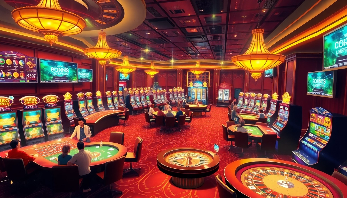 sơ đồ trang web xn88 showcasing an exciting casino atmosphere with players engaging in games