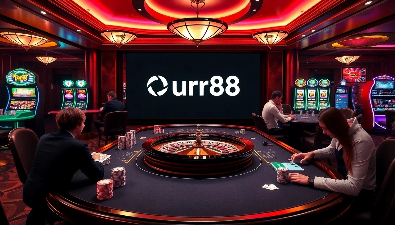 Experience luxury gambling at https://urr88.com/ with poker tables, roulette wheels, and vibrant slot machines.