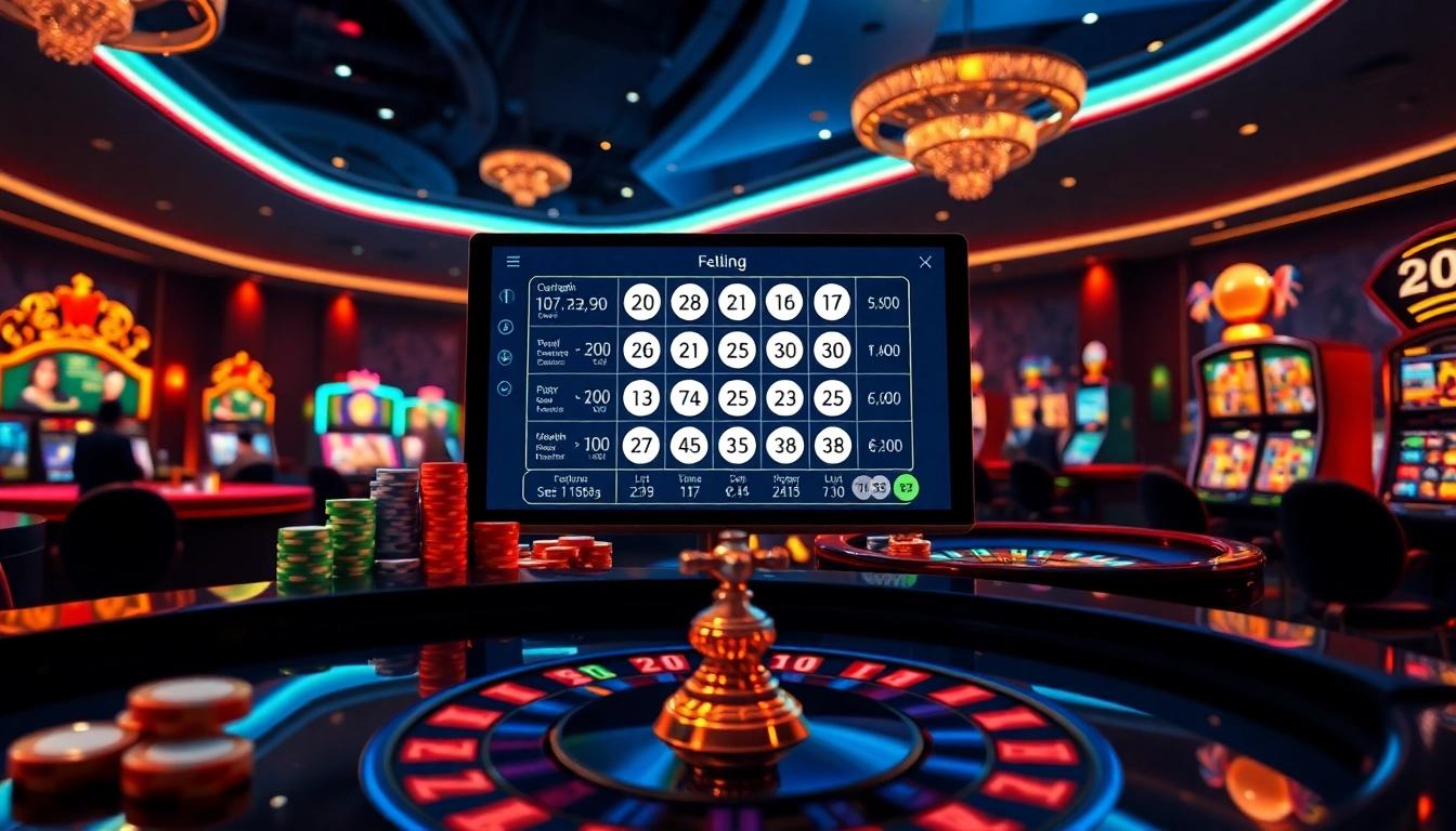Engaging lô đề trực tuyến platform displaying fast-paced betting slips and odds with vibrant casino chips