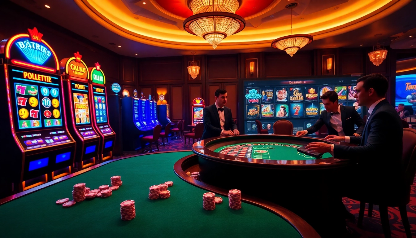 Experience a vibrant casino scene at https://nohudoithuong.life/, featuring dynamic slot machines and enthusiastic gamblers.