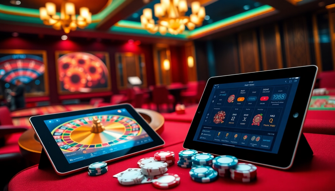Exciting roulette and poker scene highlighting TT88 online gambling experience.