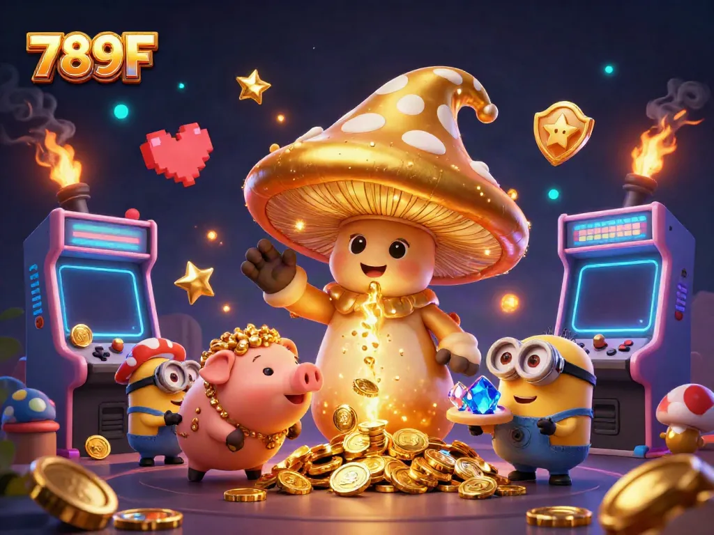 Experience thrilling gaming action at 789F with enchanting 3D illustrations of fantastical characters.