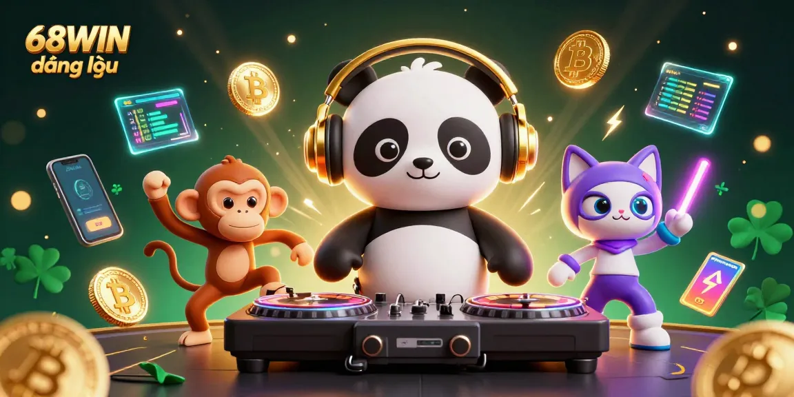 Engage in thrilling gameplay at 68WIN đăng nhập with a vibrant 3D casino scene.