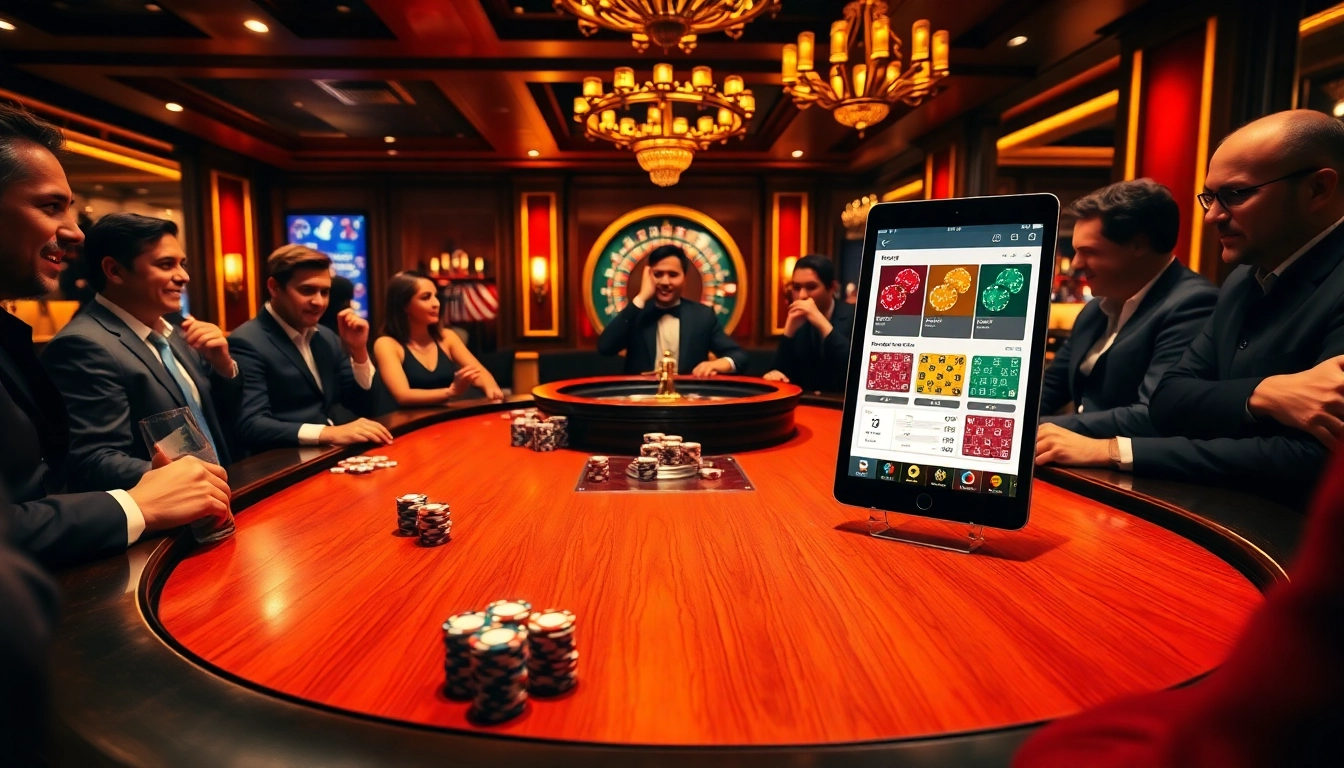 BDTK1 players strategizing over poker chips at a high-stakes casino table.