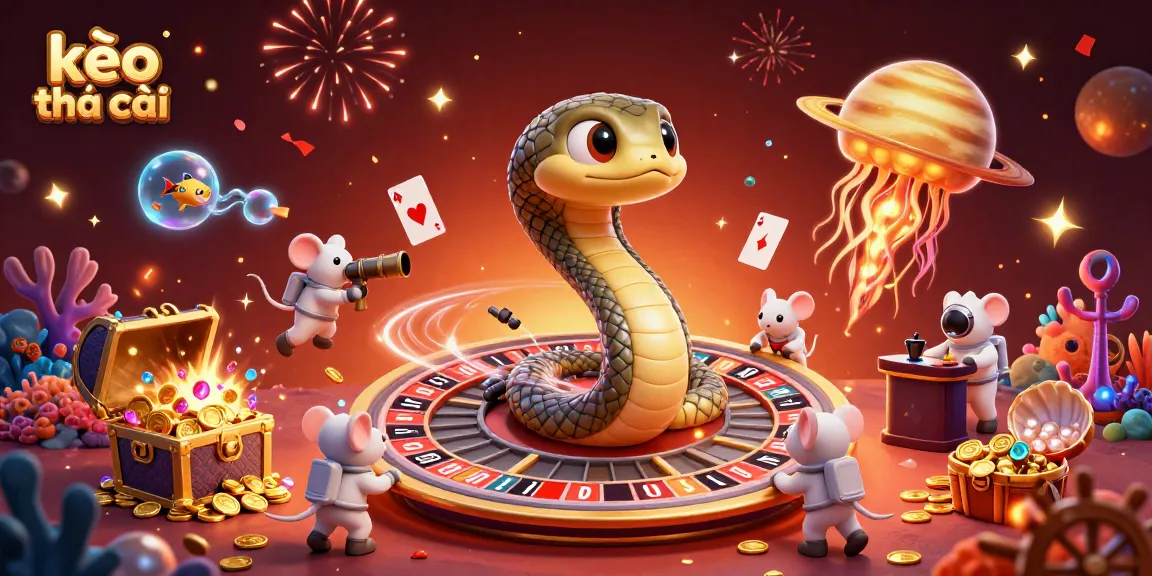 Engage with kèo nhà cái in this dynamic scene of sports betting and cosmic fun.