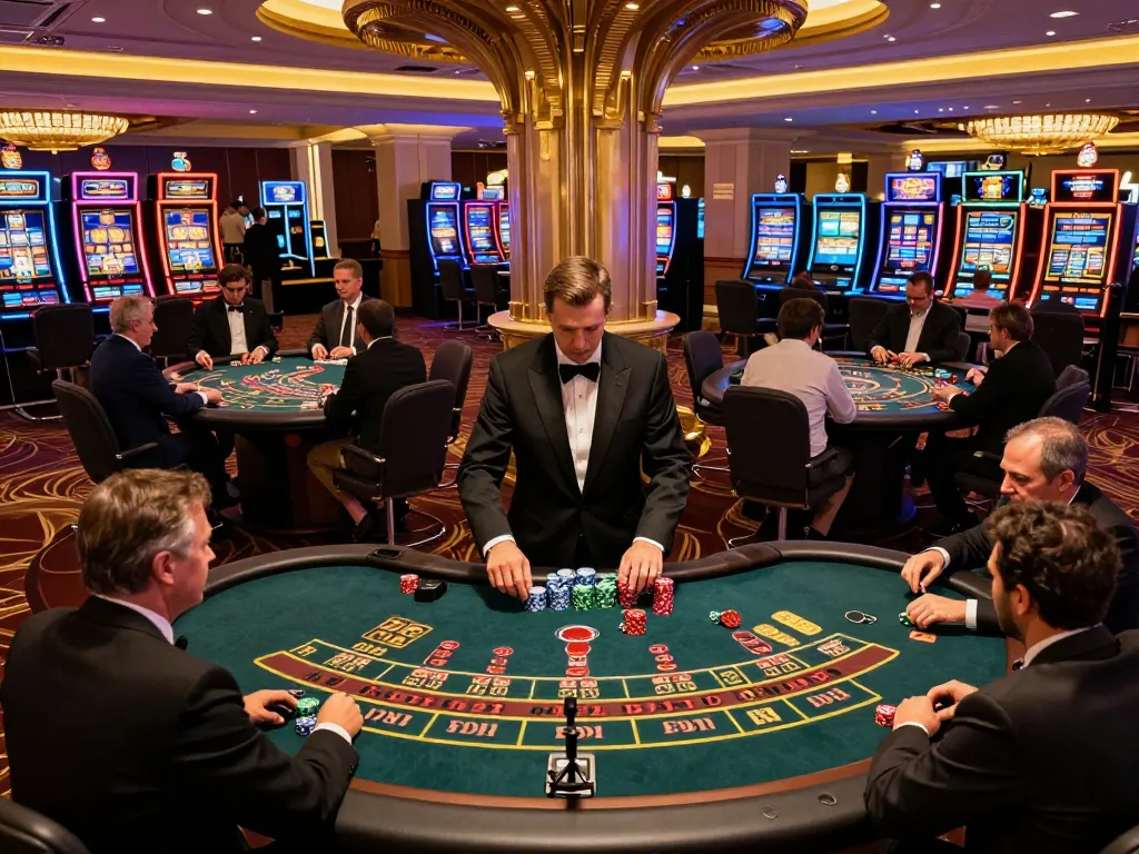 Engaging roulette gameplay at a bustling casino floor, highlighting kèo nhà cái strategies.