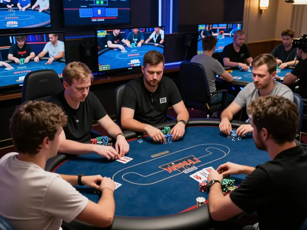 Engage with GA88 strategy during intense online poker tournament gameplay.
