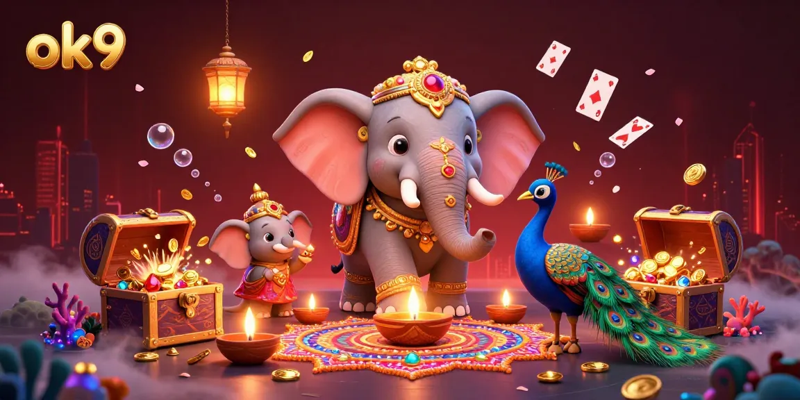 Bet on success and win with ok9's vibrant 3D casino world filled with exciting games and characters.