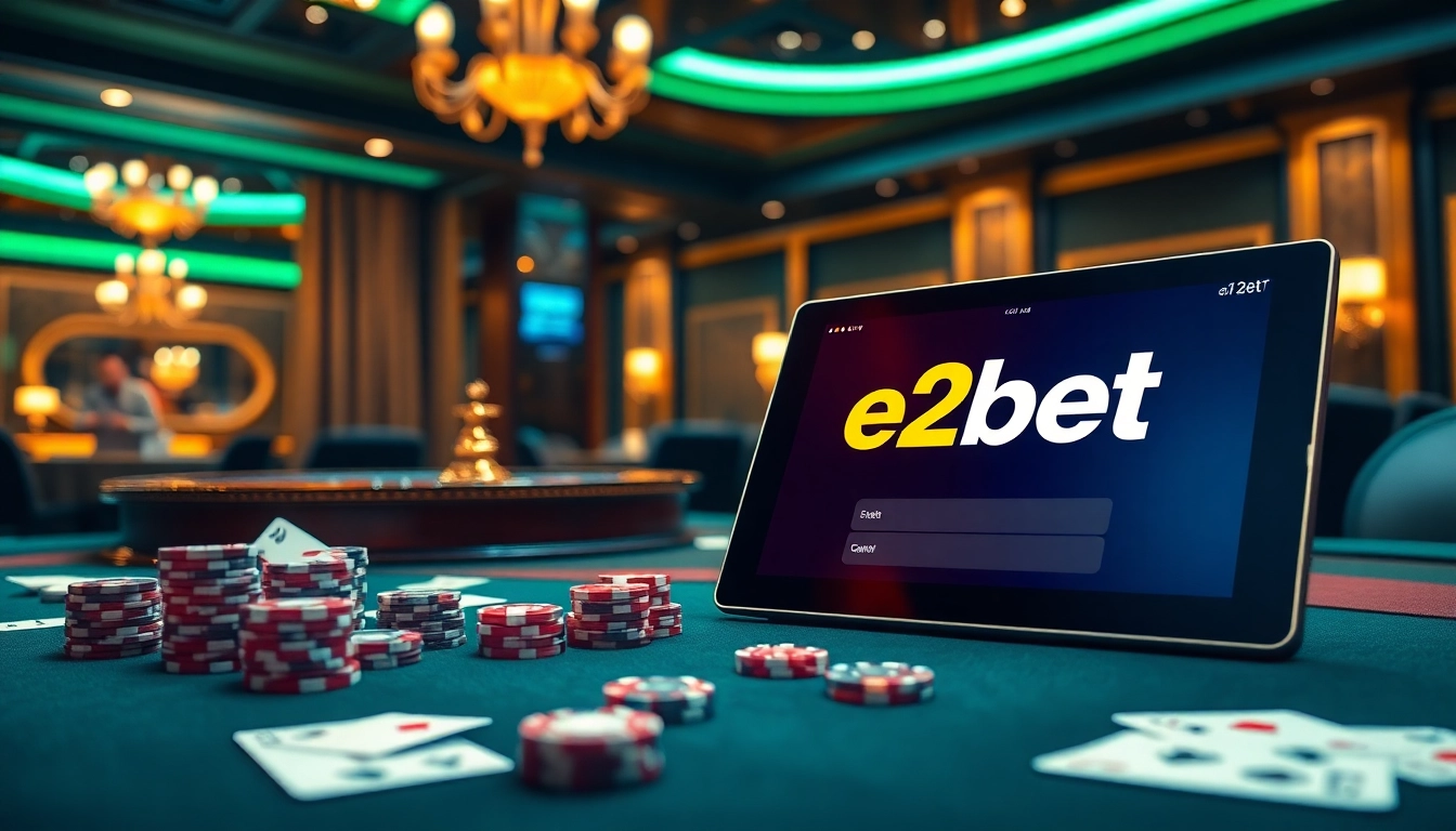 Experience the excitement of e2bet gaming with high-stakes poker and luxury casino tables.