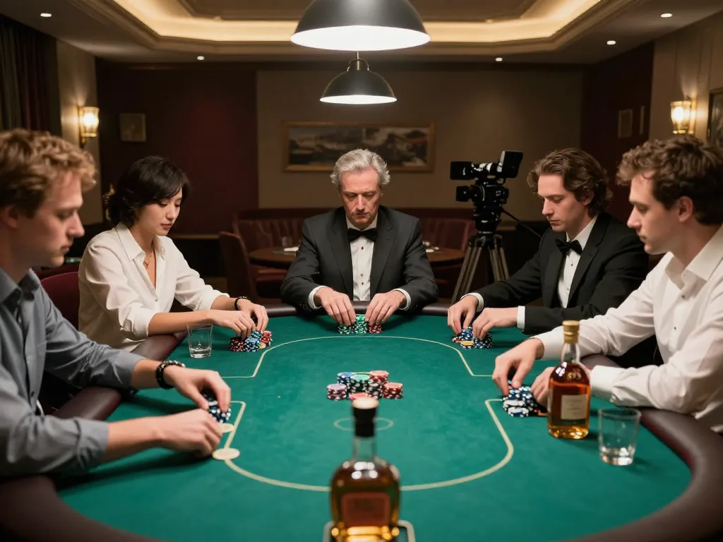 Engaged players at a high-stakes poker game featuring uu88me, showcasing strategic gameplay in a luxurious setting