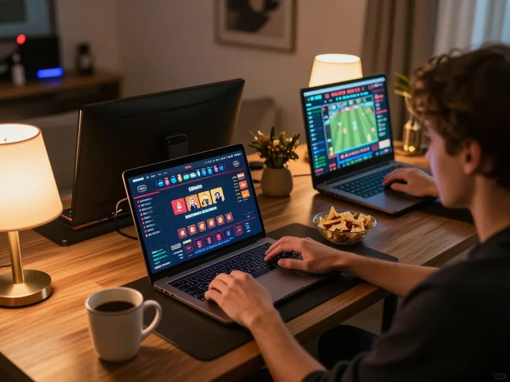Player enjoying an online game at 58wiin with a cozy setup.