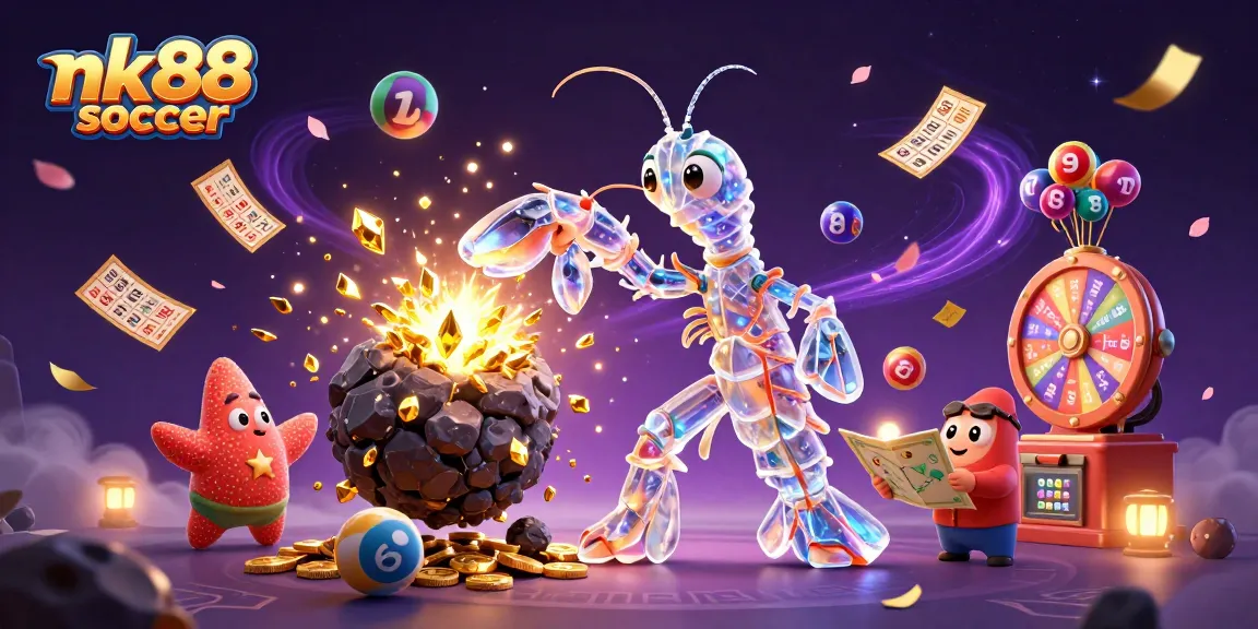 Experience the excitement of nk88 soccer while winning big amidst golden gems and lottery elements!