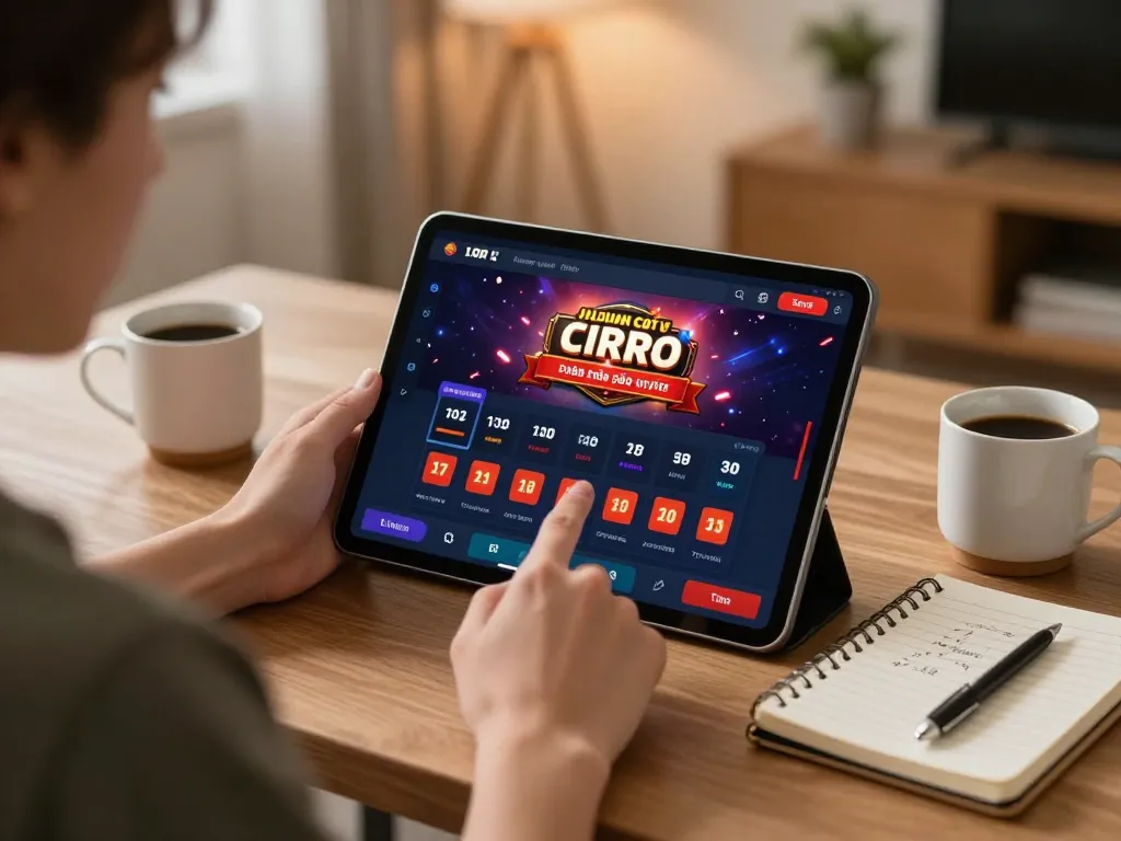 Engaging with top 10 nhà cái uy tín through online betting app on tablet at home